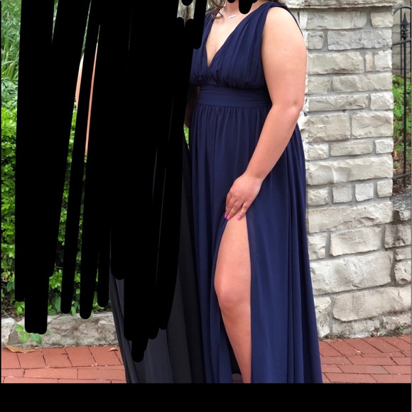 navy prom dress - Picture 3 of 4